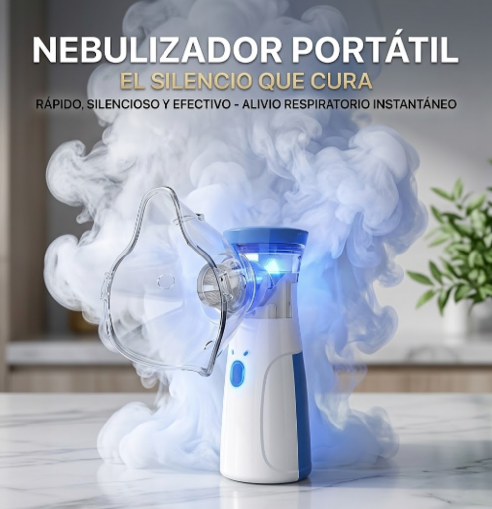 Nebulizador Portátil-CUIDANDO LA RESPIRACIÓN DE QUIENES MÁS AMAS.🫁