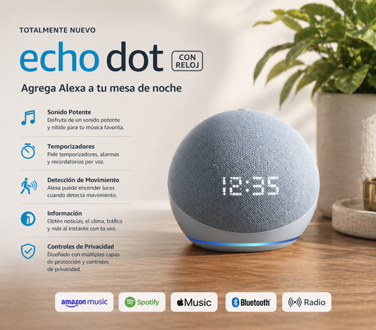 Alexa® Asistente virtual con inteligencia para tu espacio.